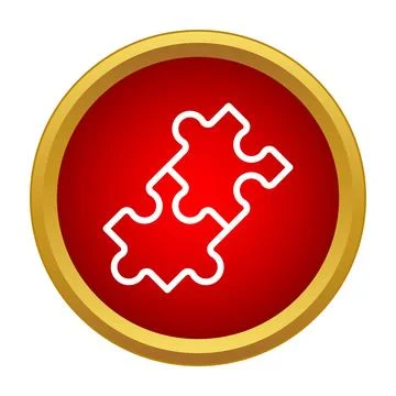 Connecting two puzzle pieces forming a complete solution Stock Illustration