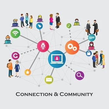 Connection and Community Stock Illustration
