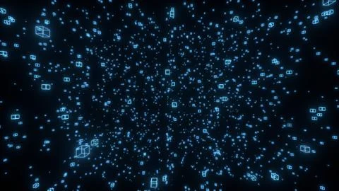 Connection and cyber network data. Cloud Digital information. Abstract backgroun Stock Illustration