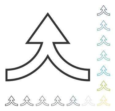 Connection Arrow Up Vector Icon Stock Illustration