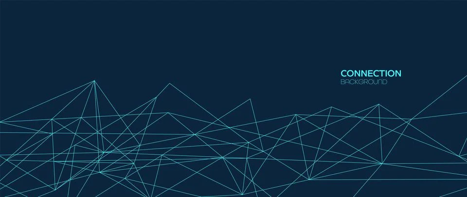 Connection background. Network concept with dots and lines. Stock Illustration