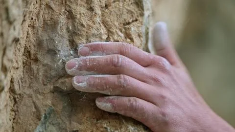 The Connection Between Human and Nature: A Person's Hand Resting on the Texture Stock Photos