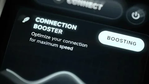 Connection booster optimizes VPN speed automatically Stock Photos