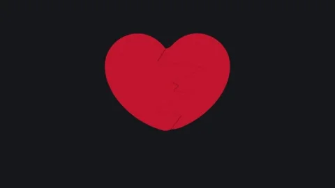 The connection of a broken heart. Animation 2D Stock Footage 305797119