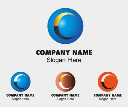 Connection circle letter C vector icon Stock Illustration