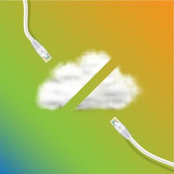 Connection to cloud. Illustrazione stock