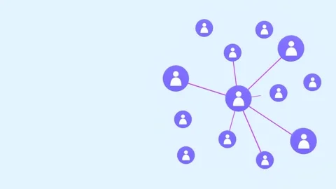 Connection, Collaboration, Teamwork Concepts Animation With Copy Space For Text. Stock Footage 310865342