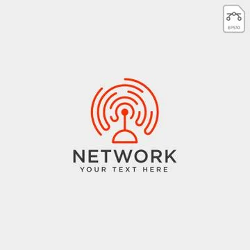 Connection communication creative logo template vector illustration Stock Illustration