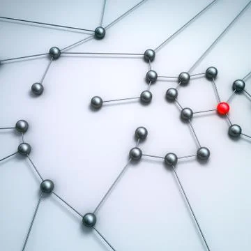 Connection concept 3d rendering Stock Illustration