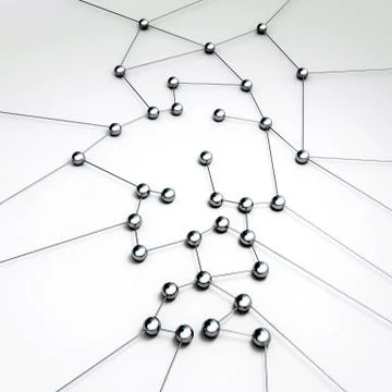 Connection concept 3d rendering Stock Illustration