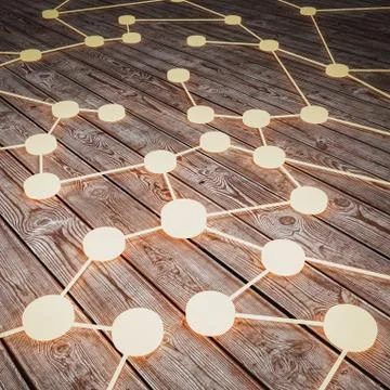 Connection concept 3d rendering 스톡 일러스트