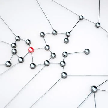 Connection concept 3d rendering Stock Illustration