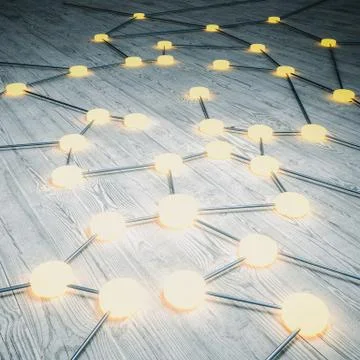 Connection concept 3d rendering Stock Illustration