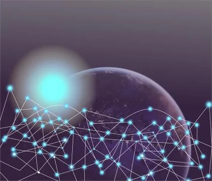 Connection concept Digital Network, Stock Illustration