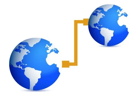 Connection concept illustration design over a white background Stock Illustration