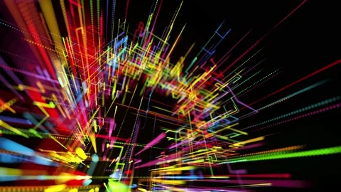 Connection concept, neural network or AI, visualization of multiple calculations Stock Footage 144807836