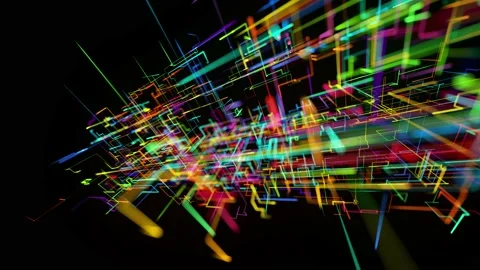 Connection concept, neural network or AI, visualization of multiple calculations Stock Footage 154224427