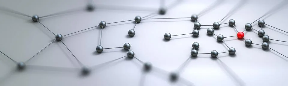 Connection concept panorama 3d rendering イラスト素材