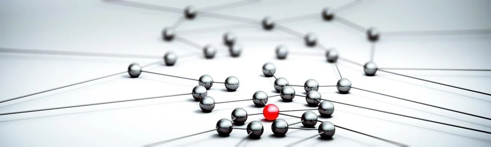 Connection concept panorama 3d rendering Illustrazione stock