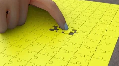 Connection concept. Puzzles. Match. Puzzle. Jigsaw Stock Footage 247911326