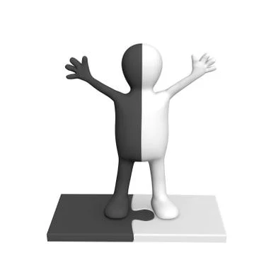 Connection of contrasts Stock Illustration