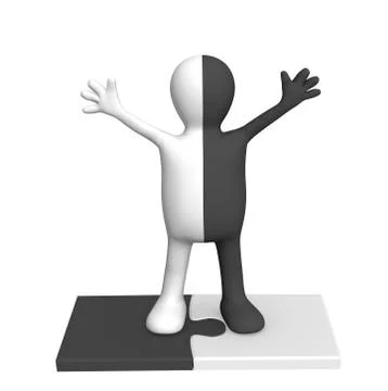 Connection of contrasts Illustrazione stock