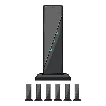 Connection dsl modem cartoon vector graphic Stock Illustration