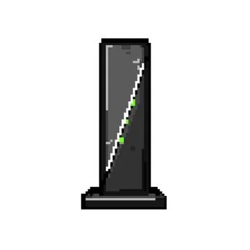 Connection dsl modem pixel art vector illustration Stockillustratie