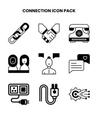 Connection DuoTone Graphics Icons Pack Ilustração Stock