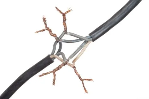 Connection electrical cable Stock Photos