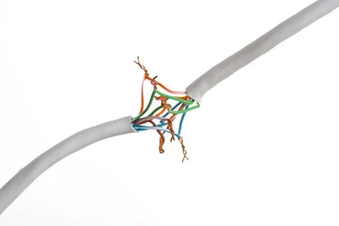 Connection electrical cable Stock Photos