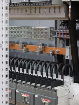 Connection of electrical protection. Stock Photos
