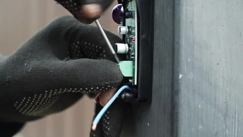 Connection of electrical wires of electrical appliances Stock Footage 270061483