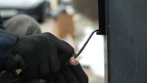 Connection of electrical wires of electrical appliances Stock Footage 270061527