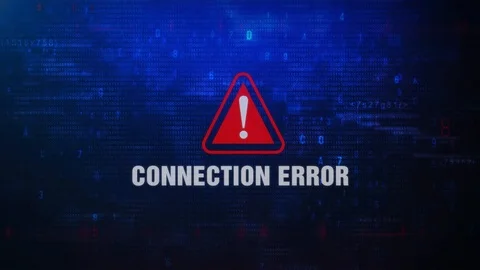 Connection Error Alert Warning Error Message Blinking on Screen . Stock Footage 98440195