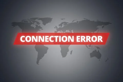 Connection Error Message on Screen Illustrazione stock