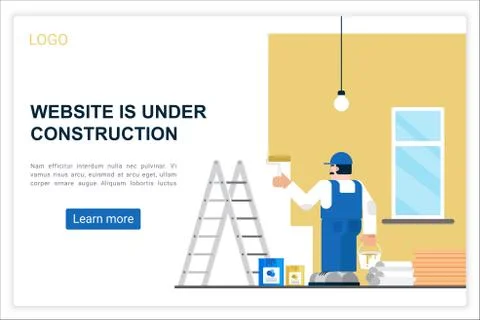 Connection error web landing page vector template Ilustración de archivo