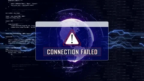 CONNECTION FAILED  and Earth Connections Network, Animation, Background, Loop Stock Footage 231833109