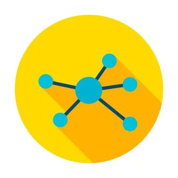 Connection Graph Circle Icon Stock Illustration