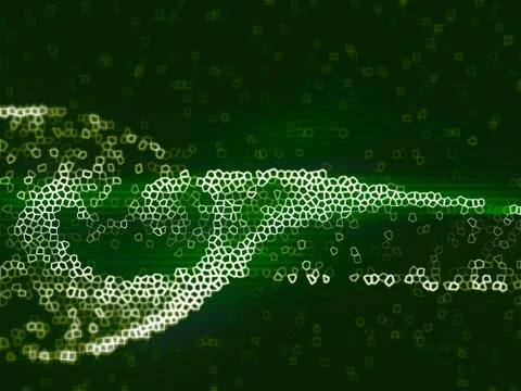 Connection green network concept science abstract geometrical tech background Stock Illustration