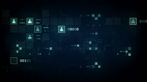 Connection Grids Blue Dolly Stock Footage 47726782