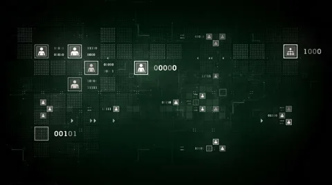 Connection Grids Green Dolly Stock Footage 47728203