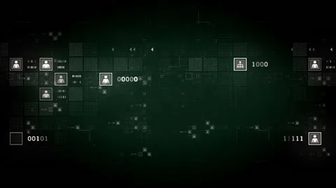 Connection Grids Green Track Stock Footage 47728585