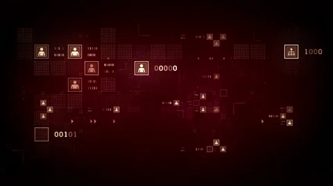 Connection Grids Red Dolly Video stock 47728826