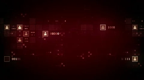 Connection Grids Red Track Stock Footage 47729041