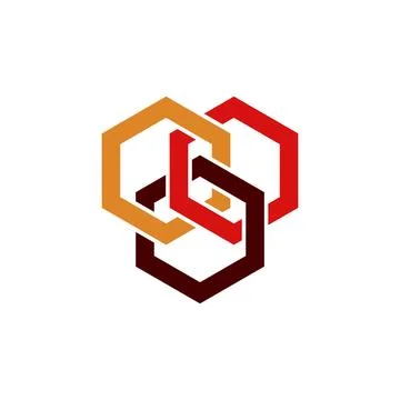 Connection Hexagonal Shape Icon Vector Logo Template Illustration Design. V.. Stock Illustration