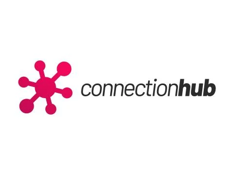 Connection Hub Logo Design Stock Illustration