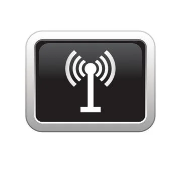 Connection icon black Stock Illustration