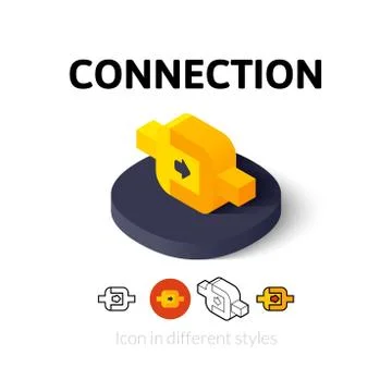 Connection icon in different style Stock Illustration