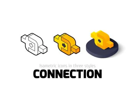 Connection icon in different style Stock Illustration